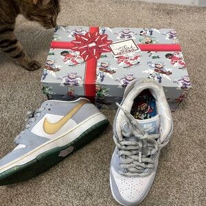 Size 5 Nike SB Dunk Low Sean Cliver Holiday Special Box